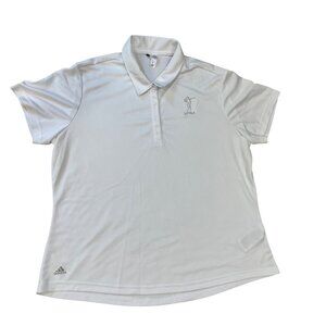 Adidas LPGA White‎ Polo Shirt Women's Size XL Moisture-Wicking Short Sleeves